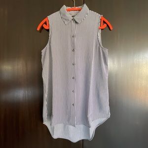 Rachel Zoe Button Up Sleeveless Blouse